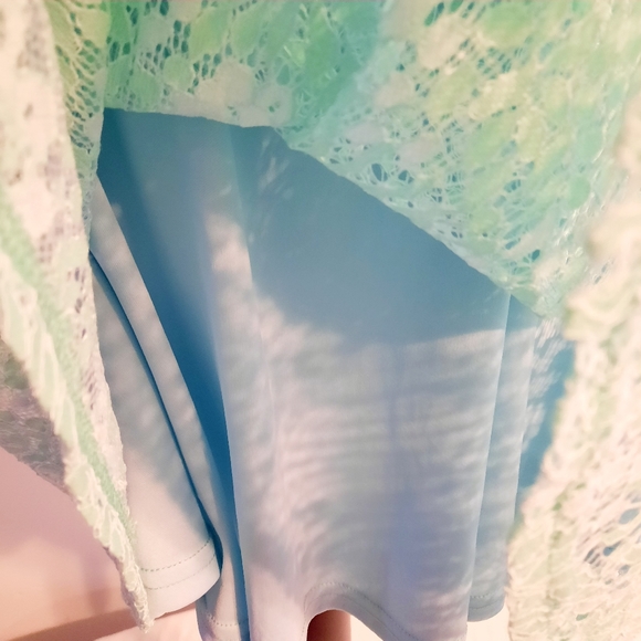 Pastel Green Plus size Lace dress Size 3XL - Picture 12 of 14